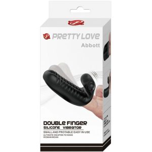 FUN Toys Pretty Love Abbott Vingerdildo Vibrator met Nopjes, zwart FUN Toys Pretty Love Abbott Vingerdildo Vibrator met Nopjes, zwart - Afbeelding 6