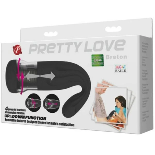 Pretty Love Breton Multifunctionele Masturbator met Vibratie en Rotatie