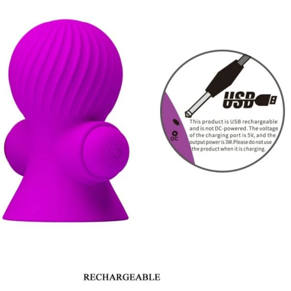 FUN Toys Pretty Love Opgelegde Vibrator Nippelstimulatoren 12M Paars