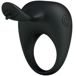 FOR HIM Pretty Love Vibrerende ring met tongetje van siliconen FOR HIM Pretty Love Vibrerende ring met tongetje van siliconen - Afbeelding 1