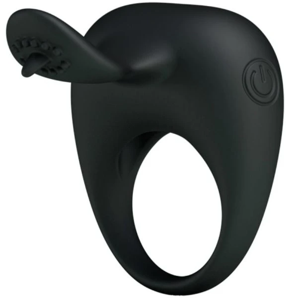 FOR HIM Pretty Love Vibrerende ring met tongetje van siliconen