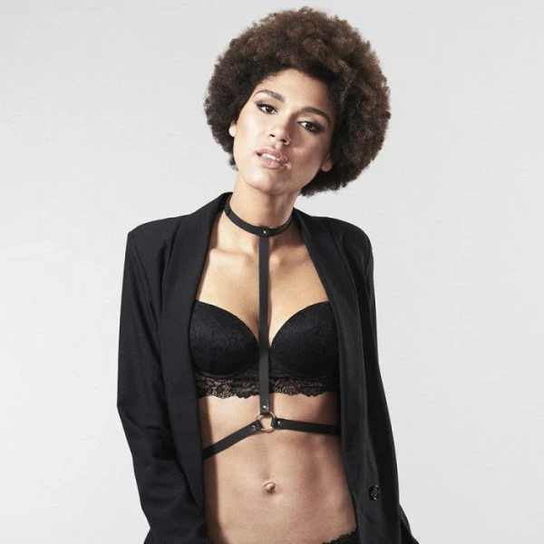 Bijoux Indiscrets Maze Geschirr Schwarz – BDSM-inspiriertes Bondage-Accessoire