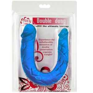 Baile Dildos Dubbele Dildo Dubbele Dong van TPR, blauw, 30,5 cm Baile Dildos Dubbele Dildo Dubbele Dong van TPR, blauw, 30,5 cm - Afbeelding 2
