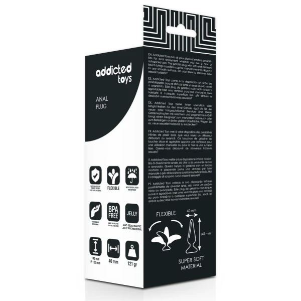 Addicted Toys Anaalplug van TPR voor beginners en gevorderden