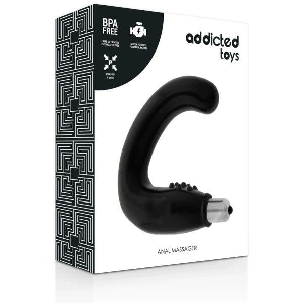 Addicted Toys Analvibrator Massager Zwart met Prostaatstimulatie Addicted Toys Analvibrator Massager Zwart met Prostaatstimulatie
