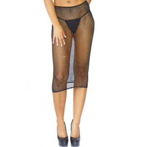 LEG Avenue Dresses Gekristalliseerde Fishnet-Multidress Zwart Unisex LEG Avenue Dresses Gekristalliseerde Fishnet-Multidress Zwart Unisex - Afbeelding 3