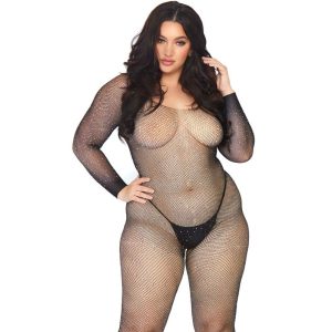 LEG Avenue Bodystockings Crystalized Net Body Stocking 1X-2X schwarz LEG Avenue Bodystockings Crystalized Net Body Stocking 1X-2X schwarz - Afbeelding 3