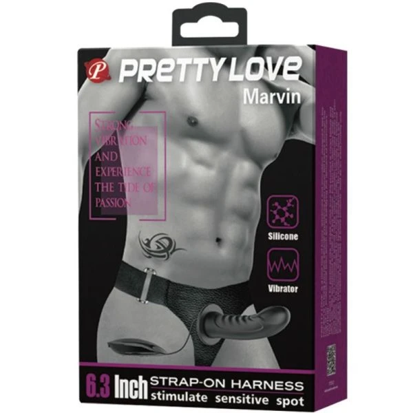 Harness Collection Pretty Love Marvin Strap-on Vibrator mit Hohldildo