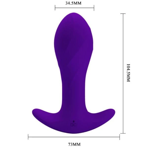 Anal Toys Pretty Love Lilac Anal Vibrator with 12 Functions