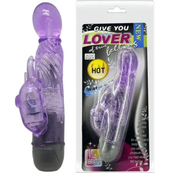 Baile Vibrators Opzetvibrator met Hazenoren en 10 Standen paars
