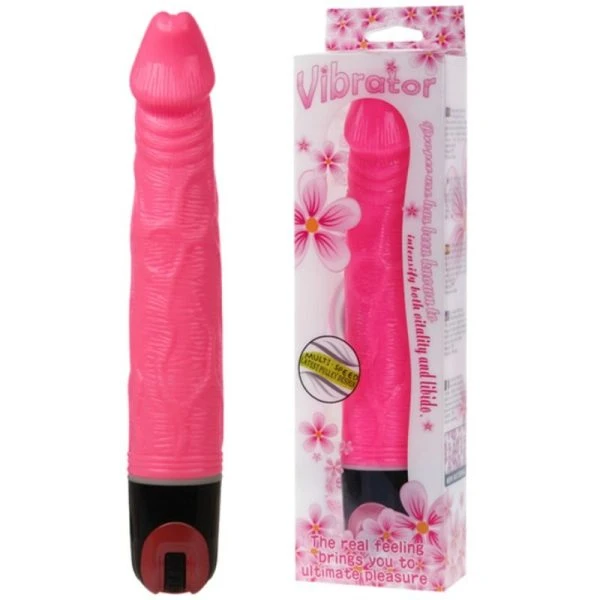 Baile Natuurvibrator met aderstructuur en meervoudige snelheid, roze