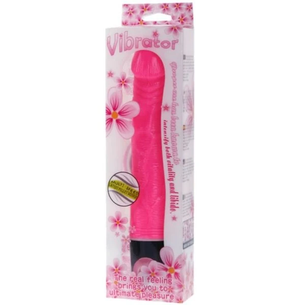 Baile Natuurvibrator met aderstructuur en meervoudige snelheid, roze