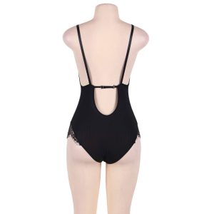 Subblime Queen Plus Size Teddy met heldere en zwarte franjes Subblime Queen Plus Size Teddy met heldere en zwarte franjes - Afbeelding 3