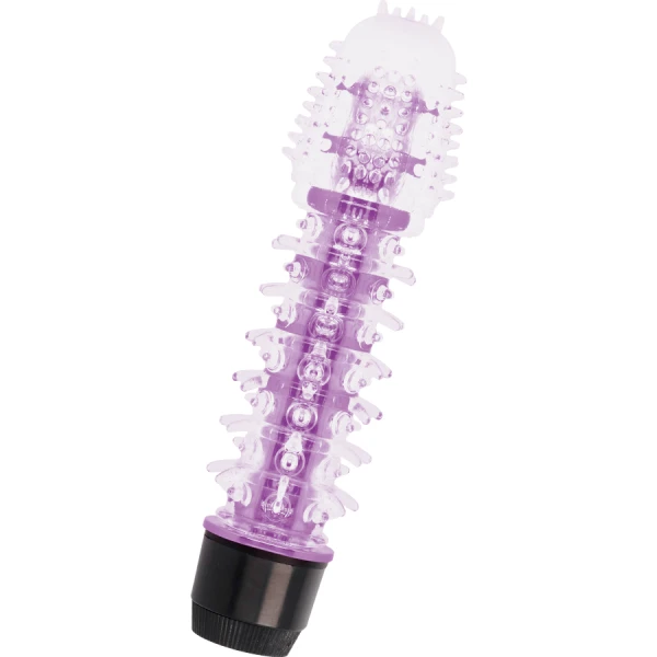 Glossy Axel Vibrator Lila, Jelly-Vibrator met TPE-Platinum, 14 cm