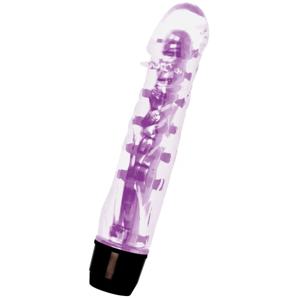 Glossy Jelly-Vibrator Lenny Lila 14 cm