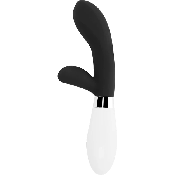 Glossy Jackson Rabbit Vibrator mit Klitorisreizer, Schwarz