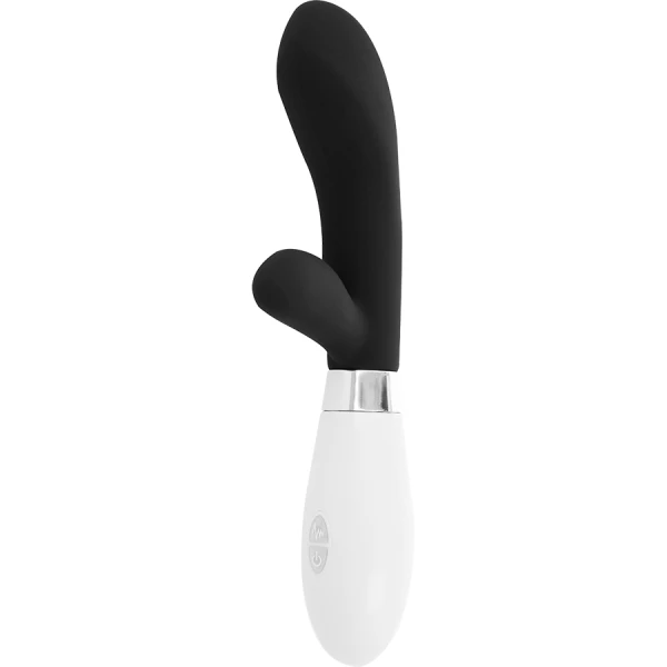 Glossy Jackson Rabbit Vibrator mit Klitorisreizer, Schwarz
