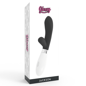 Glossy Jackson Rabbit Vibrator mit Klitorisreizer, Schwarz Glossy Jackson Rabbit Vibrator mit Klitorisreizer, Schwarz – Bild 7