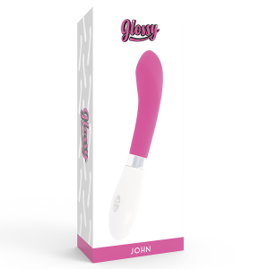 Glossy John Vibrator met gebogen punt, Roze, 12 cm Glossy John Vibrator met gebogen punt, Roze, 12 cm - Afbeelding 7