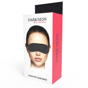 Darkness Bondage rechte zwarte satijnen oogmasker Darkness Bondage rechte zwarte satijnen oogmasker - Afbeelding 5