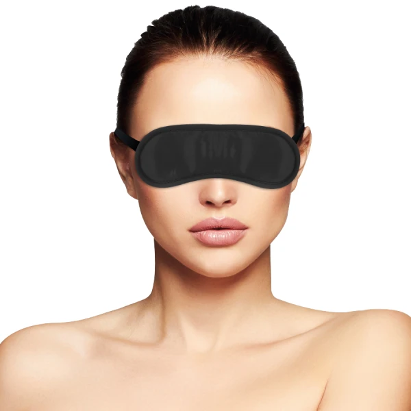 Darkness Bondage rechte zwarte satijnen oogmasker