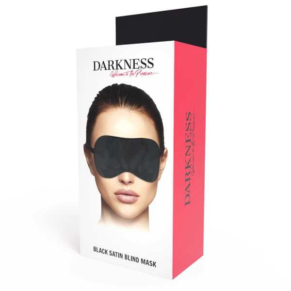 Darkness Bondage Slaapmasker van satijn, zwart