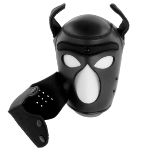 Darkness Neoprenen hondenmasker met afneembare snuit maat M Darkness Neoprenen hondenmasker met afneembare snuit maat M - Afbeelding 3