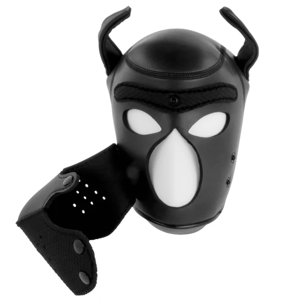 Darkness Neoprenen hondenmasker met afneembare snuit maat M
