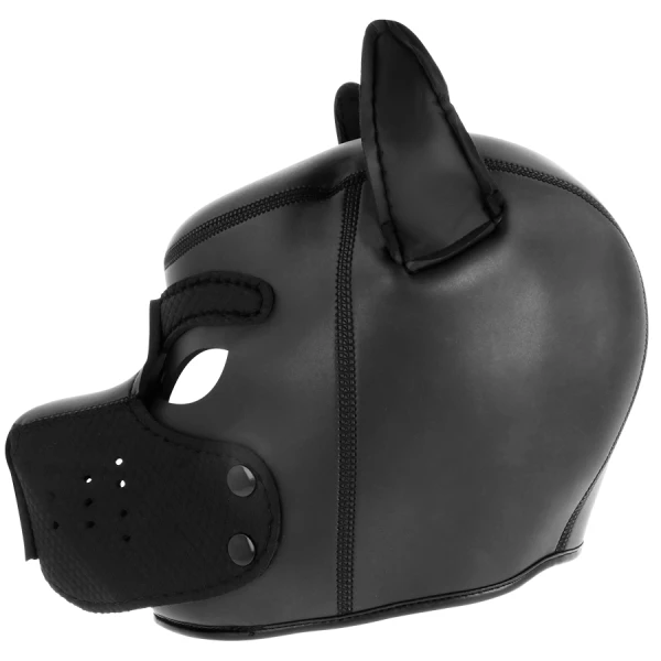 Darkness Neoprenen hondenmasker met afneembare snuit maat M