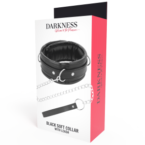 Darkness Bondage Zachte Leren Halsband met Keten Darkness Bondage Zachte Leren Halsband met Keten - Afbeelding 5