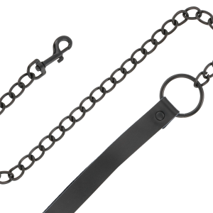 Darkness Bondage Halsband met riem van PVC-leer Darkness Bondage Halsband met riem van PVC-leer - Afbeelding 4