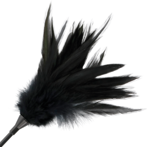 Darkness Sensations schwarze Federpeitsche mit Reitgerte, 48 cm Darkness Sensations schwarze Federpeitsche mit Reitgerte, 48 cm – Bild 3