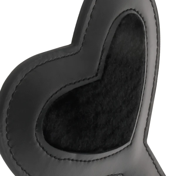 Darkness Sensations Fetisch-Paddel uit Velours met Spikes, zwart