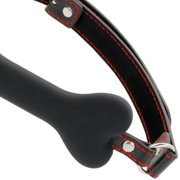 Darkness Bondage Silicone Knebel in botvorm zwart Darkness Bondage Silicone Knebel in botvorm zwart