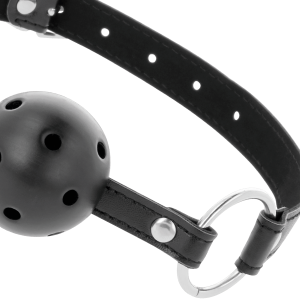 Darkness Bondage Leren Knevel met verstelbare riem, zwart Darkness Bondage Leren Knevel met verstelbare riem, zwart - Afbeelding 3