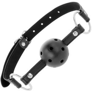 Darkness Bondage Leren Knevel met verstelbare riem, zwart Darkness Bondage Leren Knevel met verstelbare riem, zwart - Afbeelding 2