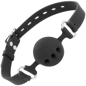 Darkness Bondage Silicone Knebel met Leren Riemen zwart Darkness Bondage Silicone Knebel met Leren Riemen zwart - Afbeelding 2