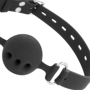 Darkness Bondage Silicone Knebel met Leren Riemen zwart Darkness Bondage Silicone Knebel met Leren Riemen zwart - Afbeelding 3