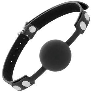 Darkness Bondage Silicone-knevel met leren riem Darkness Bondage Silicone-knevel met leren riem - Afbeelding 2