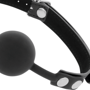Darkness Bondage Silicone-knevel met leren riem Darkness Bondage Silicone-knevel met leren riem - Afbeelding 3