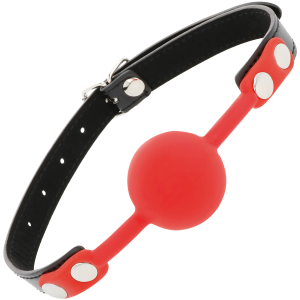 Darkness Bondage Silicone-knevel met leren riemen Darkness Bondage Silicone-knevel met leren riemen - Afbeelding 2