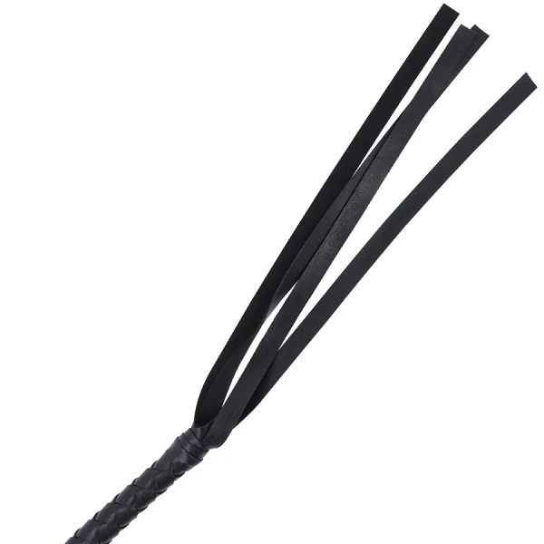 Darkness Sensations Schwarze Bondage-Peitsche mit Griff
