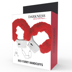 Darkness Bondage Handboeien van metaal met rode binnenvoering Darkness Bondage Handboeien van metaal met rode binnenvoering - Afbeelding 3