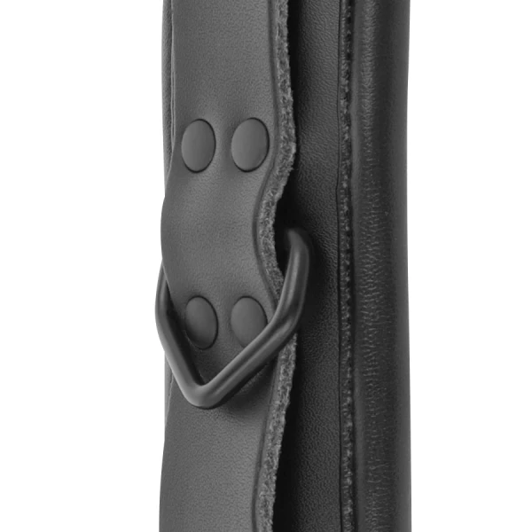 Darkness Verstellbare Knöchel-Handschellen aus schwarzem Kunstleder