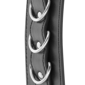 Darkness verstellbare Leder-Knöchel-Handschellen aus PVC-Leder schwarz – Bild 4