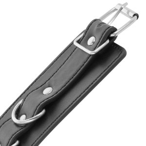 Darkness verstellbare Leder-Knöchel-Handschellen aus PVC-Leder schwarz – Bild 5