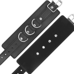 Darkness verstellbare Leder-Knöchel-Handschellen aus PVC-Leder schwarz – Bild 6