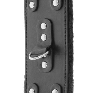 Darkness Bondage verstellbare Lederhandschellen mit Innenfutter, schwarz Darkness Bondage verstellbare Lederhandschellen mit Innenfutter, schwarz – Bild 3
