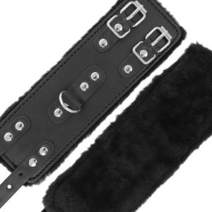 Darkness Bondage verstellbare Lederhandschellen mit Innenfutter, schwarz Darkness Bondage verstellbare Lederhandschellen mit Innenfutter, schwarz – Bild 5