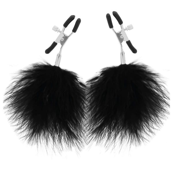 Darkness Sensations Pom-pom-Nippelklemmen, verstelbaar